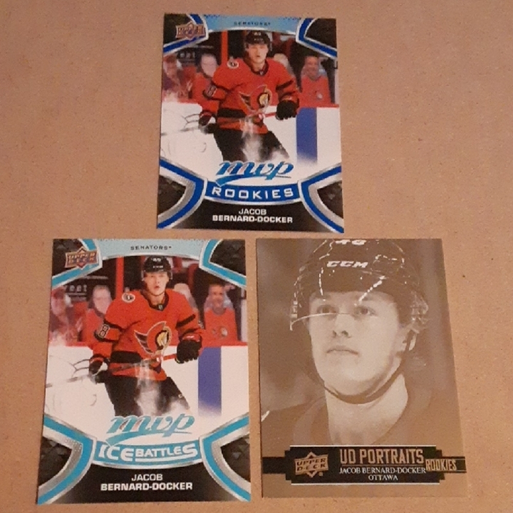 Bernard-Docker Ottawa Senators NHL Hockey Trading Cards